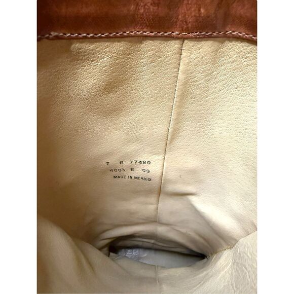 FRYE Paige Women’s 7 Clovertab Cuff Riding Boots Brown Leather Western Boho - Picture 11 of 13